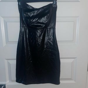 Black tube top dress